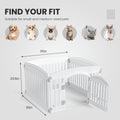 Foldable Dog Cage and Pet Enclosure with Tray, Black or White 4-Panel and 6-Panel Options Plus 36 Double-Door Style for Home and Travel Setup