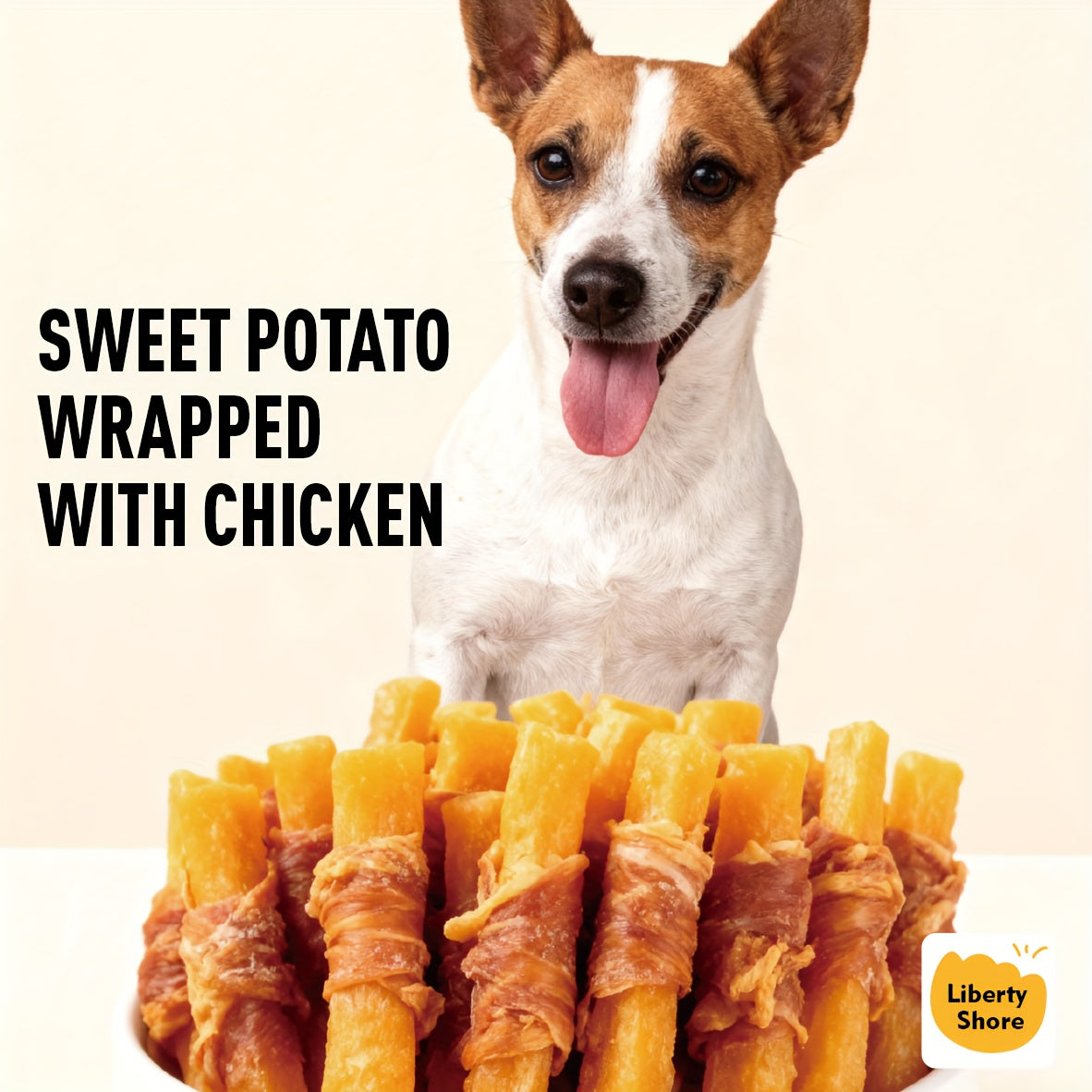 Rawhide Free Dog Treats, Chicken and Sweet Potato Rolls, 31.74 oz / 900g Chewy Wraps Made with Real Chicken for Everyday Snack Rewards