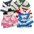 Dog Polo Shirts 5-Piece Striped Pet Clothing Set for Small Dogs and Cats, Red Option in XS to 4XL for Everyday Dress-Up and Puppy Photos