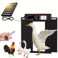 Horizontal Sliding Chicken Coop Door with Dual Opening, Remote and Manual Control, USB Backup and Black Finish for Backyard Poultry Coops