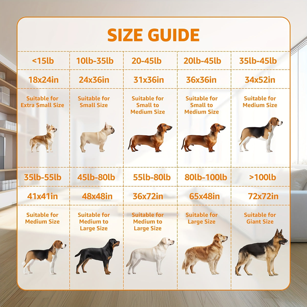Bone Print Washable Pee Pads for Dogs, Reusable Absorbent Puppy Training and Whelping Mats with Non-Slip Backing for Crates, Couches and Playpens