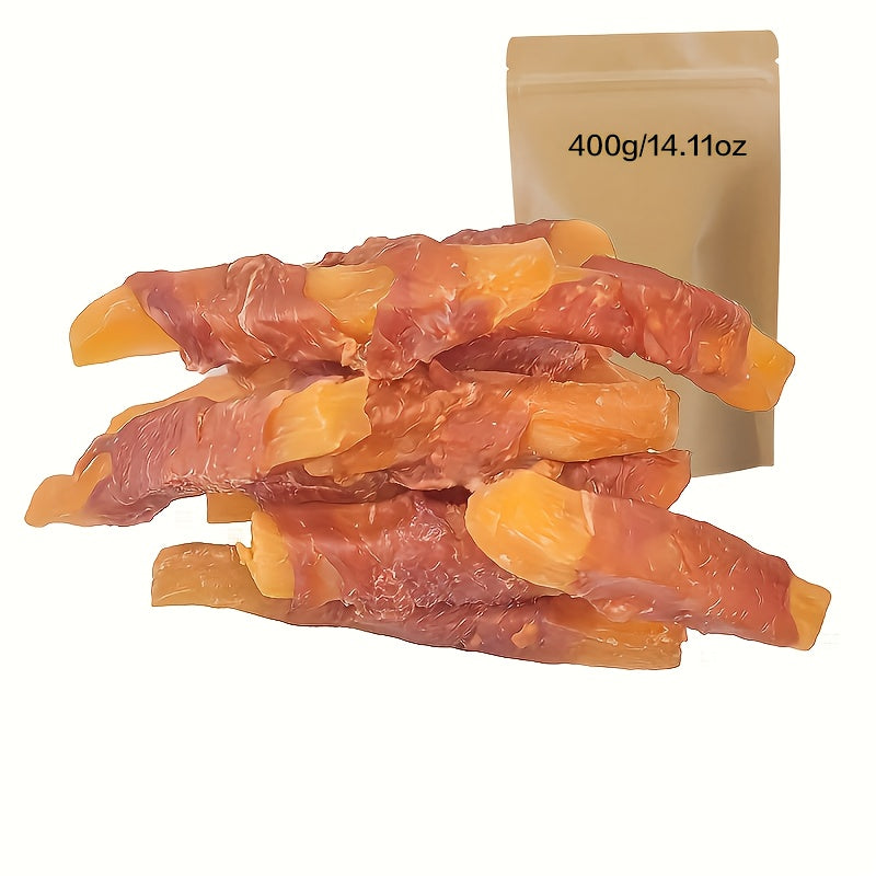 Chicken Wrapped Sweet Potato Dog Chew Sticks, 200g or 400g Pet Treats for Small, Medium and Large Dogs, Everyday Snack and Training Reward