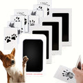 Pet Paw Print Keepsake Kit for Dogs and Cats, 8pcs Listed Set with Quick-Dry Black Ink for Memory Crafts, Pet Memorials and Christmas Gifts