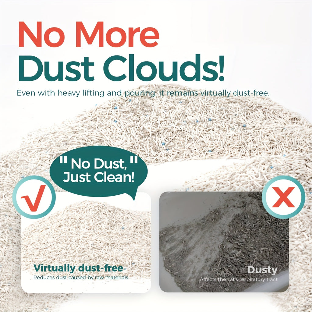 Clumping Tofu Blend Cat Litter with Odor Control and Low-Dust Formula, 1-Pack or 3-Pack Options for Everyday Indoor Cat Litter Box Care