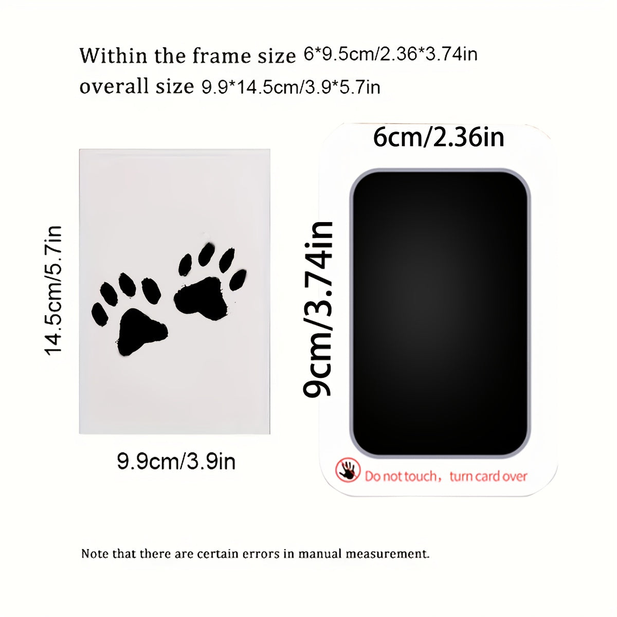 Pet Paw Print Keepsake Kit for Dogs and Cats, 8pcs Listed Set with Quick-Dry Black Ink for Memory Crafts, Pet Memorials and Christmas Gifts