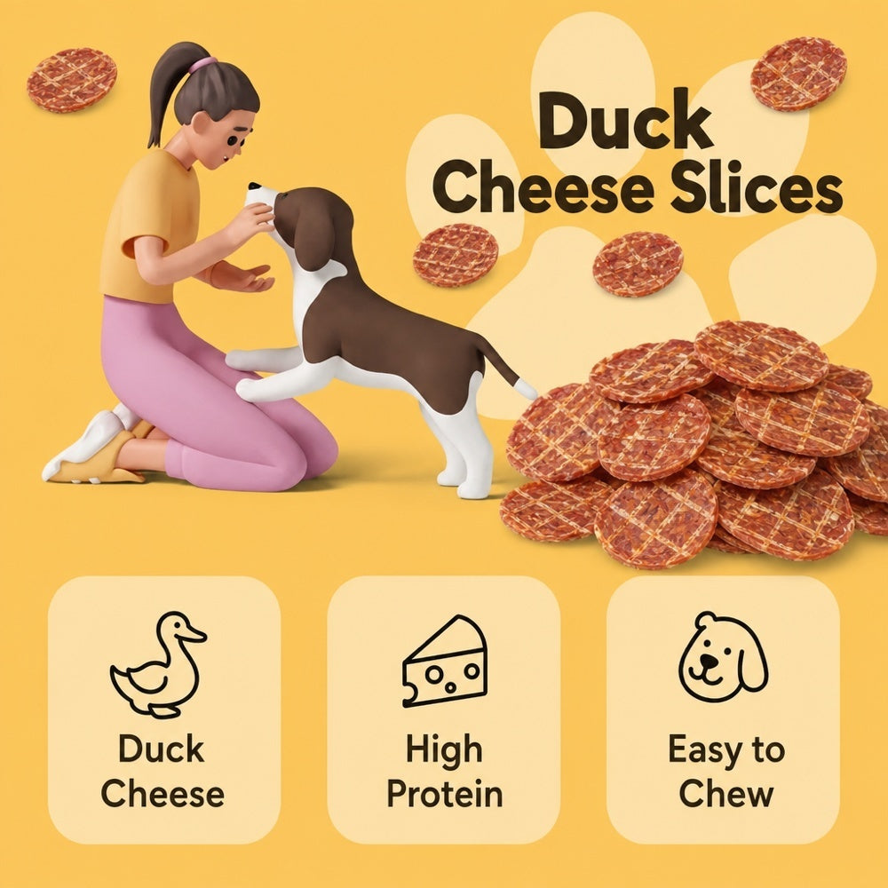 Duck Slice Dog Treats, 100g or 200g Packs for Supervised Training Rewards, Everyday Snack Time and Thoughtful Dog Lover Gift Baskets