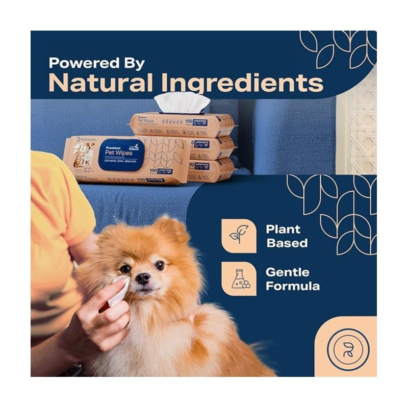 Unscented Dog Wipes for Paws and Butt, 400 Count Plant-Based Pet Grooming Wipes for Dogs and Cats with 12 Individually Wrapped Travel Wipes