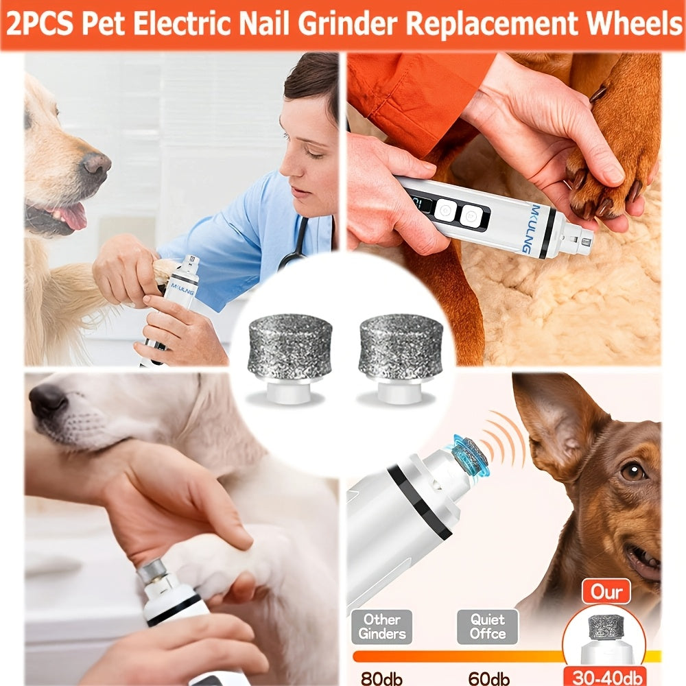 3-Speed Rechargeable Dog Nail Grinder with LED Light, Quiet Electric Pet Nail File for At-Home Paw Grooming with Model-Specific Grinding Head Options
