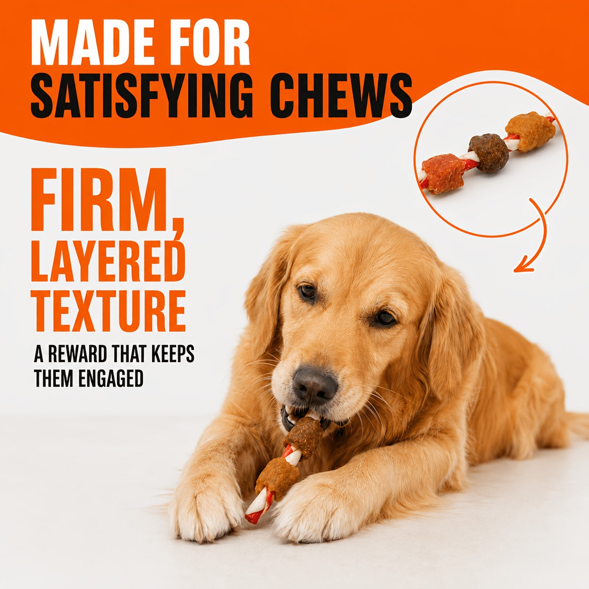 Kabob Dog Chew Treats with Chicken Liver and Duck, Skewer-Style Dog Snacks in 100g or 150g Packs for Supervised Chewing and Everyday Rewards