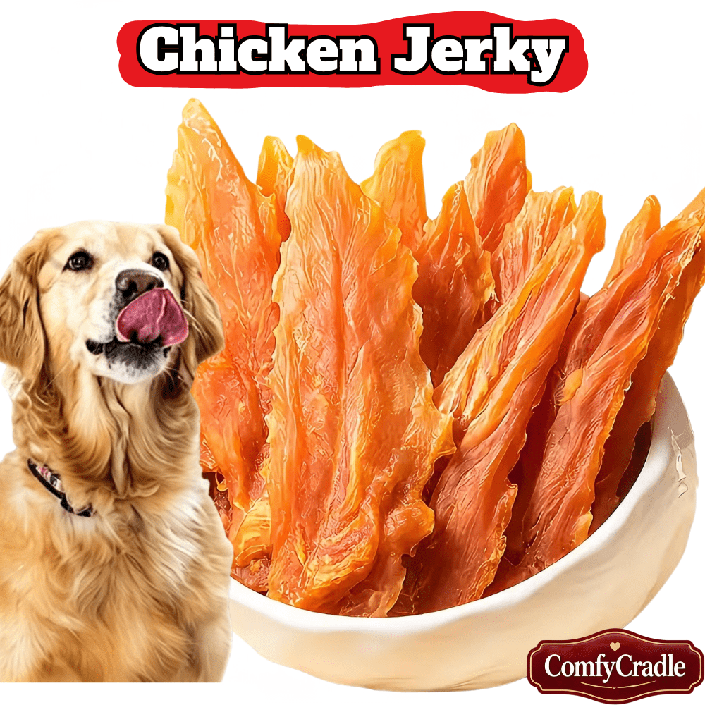 Chicken Jerky for Dogs 200g, Dried Chicken Dog Treats for Supervised Training Rewards, Everyday Snack Time and Dog Lover Gift Baskets