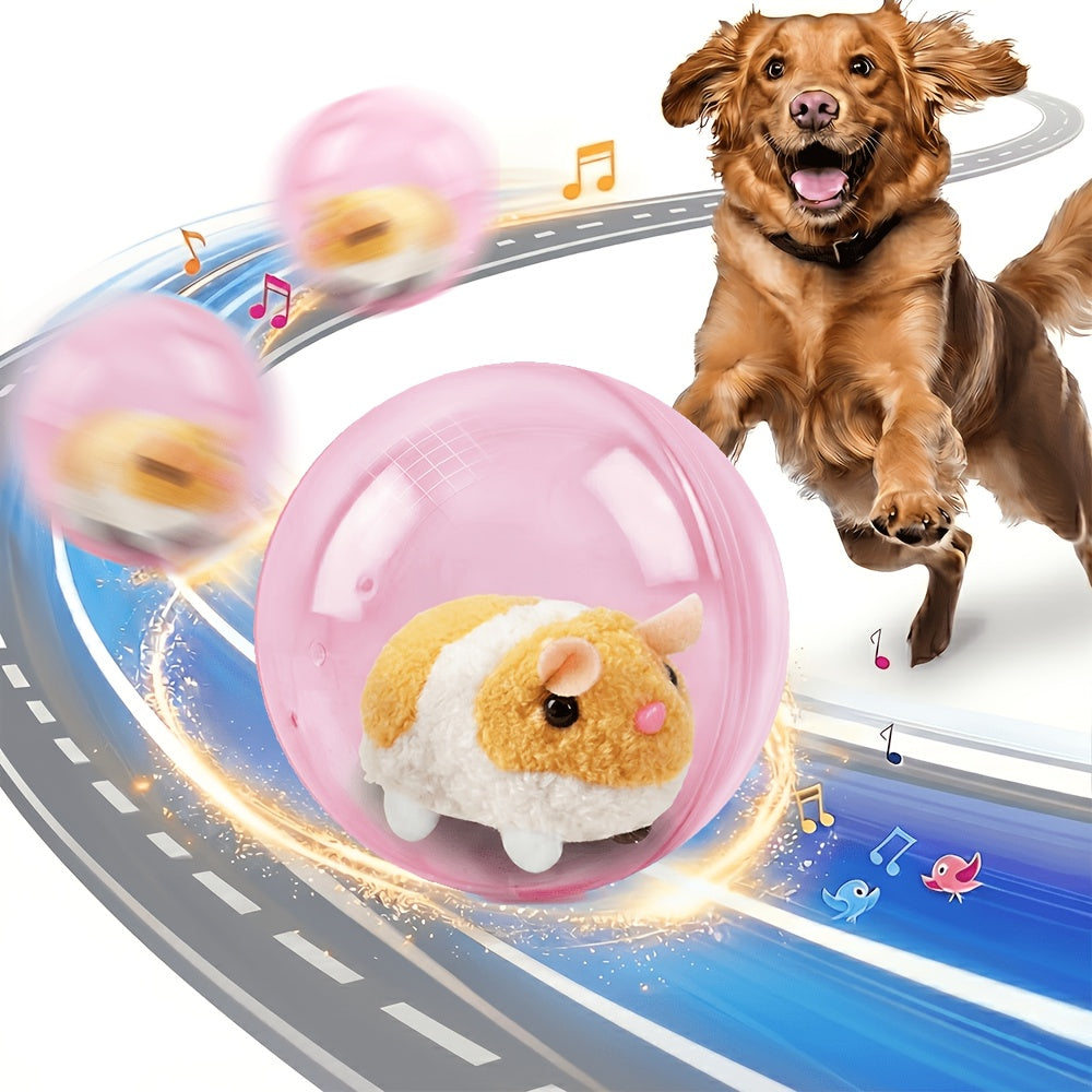 Rechargeable Dog Chase Toy with Obstacle-Avoiding Play, Blue or Pink Mouse and Rabbit Options for Small and Medium Dogs, Supervised Interactive Pet Play