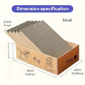 Cardboard Cat Scratcher Bed Combo, Five-Layer Corrugated Scratching Board with Replaceable Design for Indoor Cats and Kittens, 5-Piece Set Options