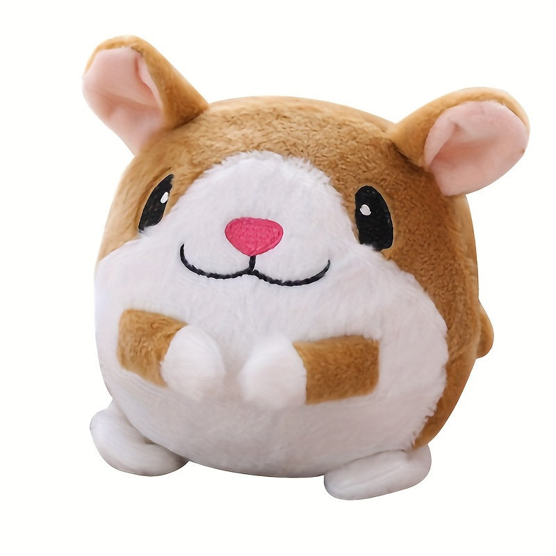Bouncing Dog Toy with Recording and Music Modes, Rechargeable Jumping Pet Ball in Rabbit, Hamster, Puppy and Pig Styles for Supervised Play