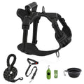 6-Piece Dog Harness and Leash Set, Reflective Oxford Vest with Front and Back Clips, Control Handle, Bowl and Walking Accessories, XS–XL