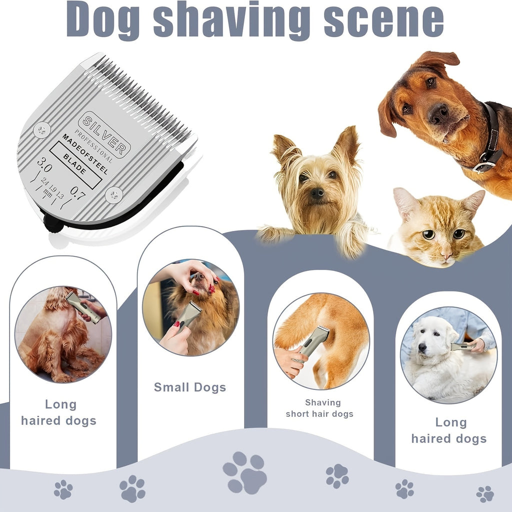 5-in-1 Dog Clipper Replacement Blades Compatible with Bravura, Chromado, Creativa and Figura Clippers, 1 or 3 Piece Grooming Blade Options