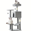 Cat Tree 44 Inch with Extended Platform, Indoor Cat Tower with Condo Hideaway, Hammock and Natural Sisal Scratching Posts in Five Colors