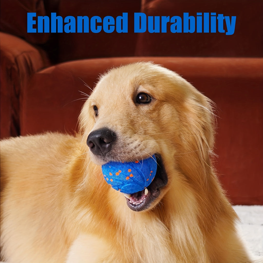 Automatic Moving Dog Ball, 3.2-Inch E-TPU Motion Activated Rolling and Bouncing Toy for Medium and Large Dogs, Blue or Orange Chase Play