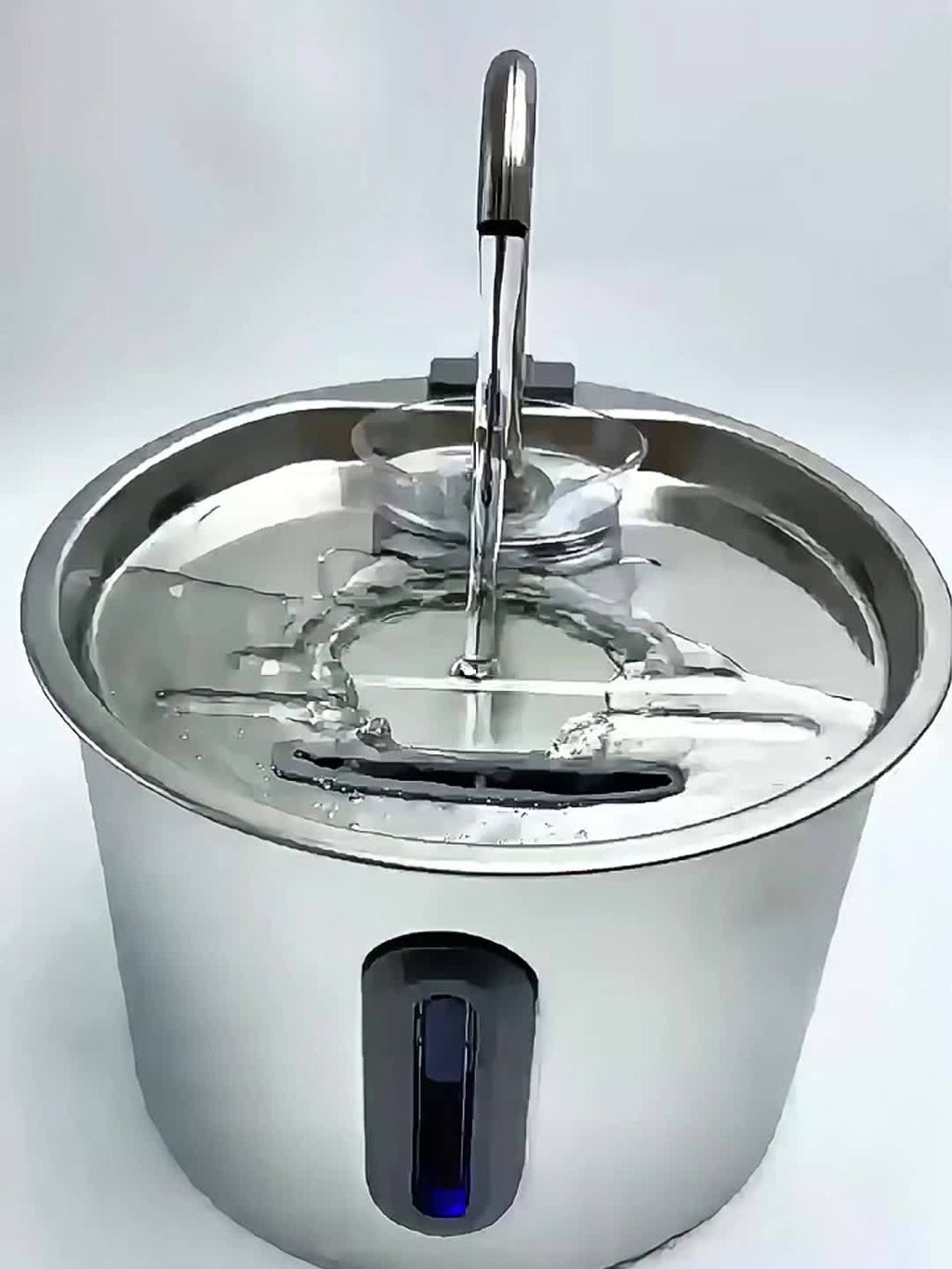 Cat Water Fountain 74 oz 2.2L with Stainless Steel Design, Quiet Automatic Pet Drinking Dispenser and Separate Filter Cartridge or Bundle Options