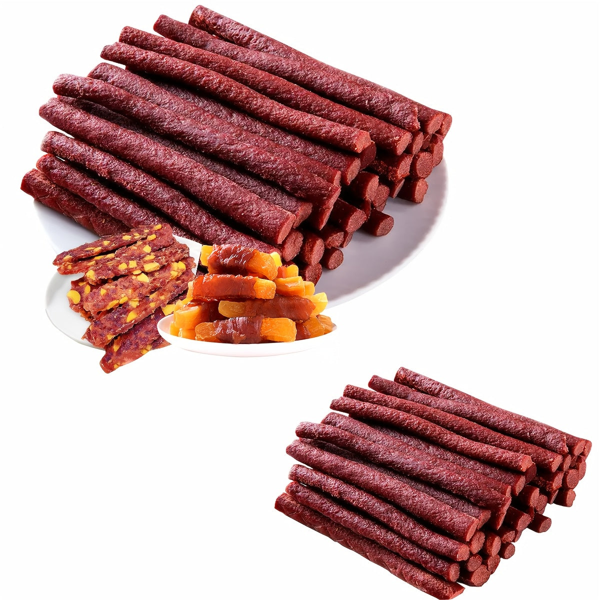 Mixed Dog Treat Combo Packs with Chicken and Duck, Beef Stick and Skewer Options, Different Pack Sizes for Supervised Rewards and Snack Time