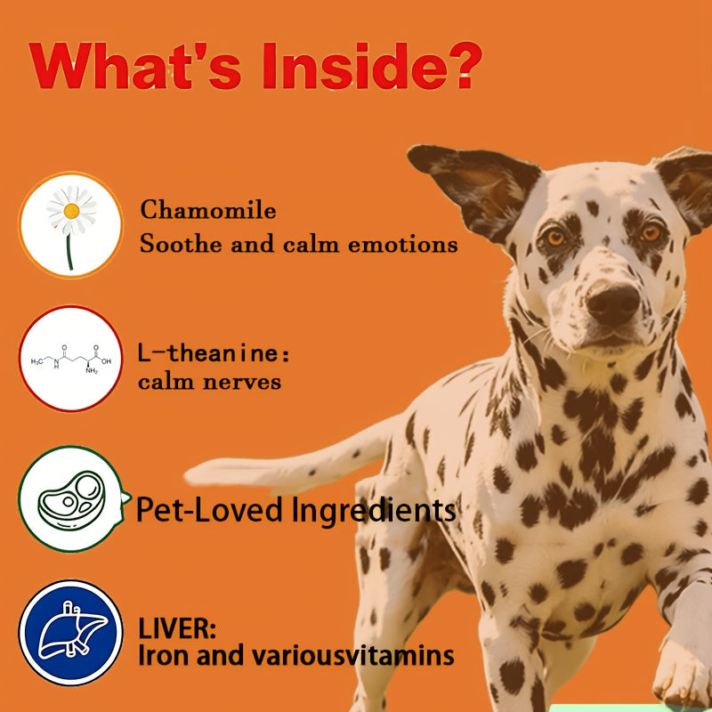 Chicken Flavor Calming Soft Chews for Dogs and Cats, Pouch-Style Pet Supplement with Chewable Format for Owner-Managed Wellness Routines