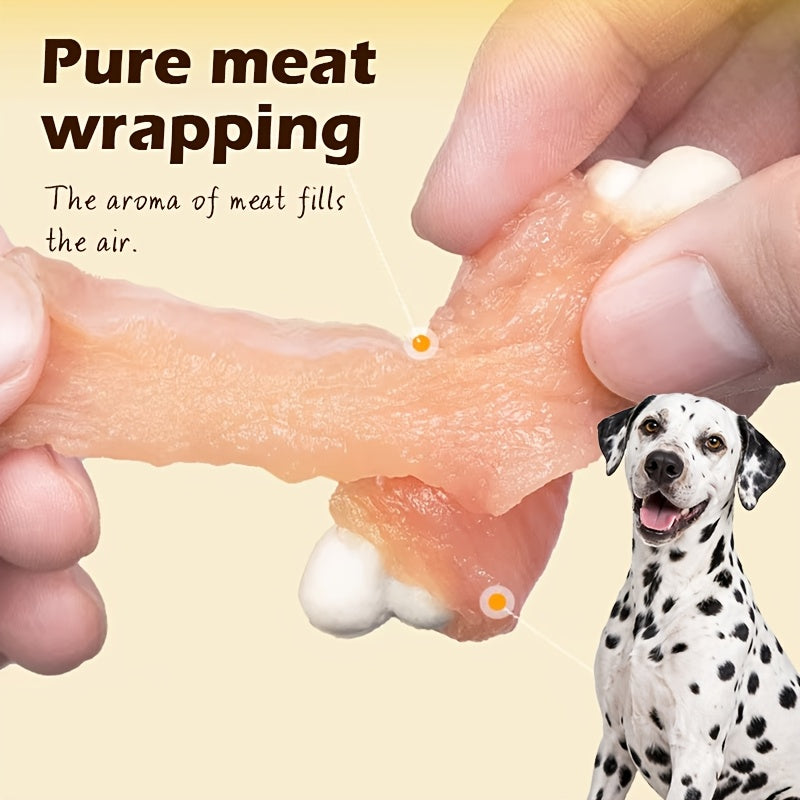 Calcium Bone Dog Chew Treats, 100g Dual Blend 2-in-1 Snacks with Listed Chicken, Duck and Cheese Flavors for Supervised Small and Medium Dog Rewards