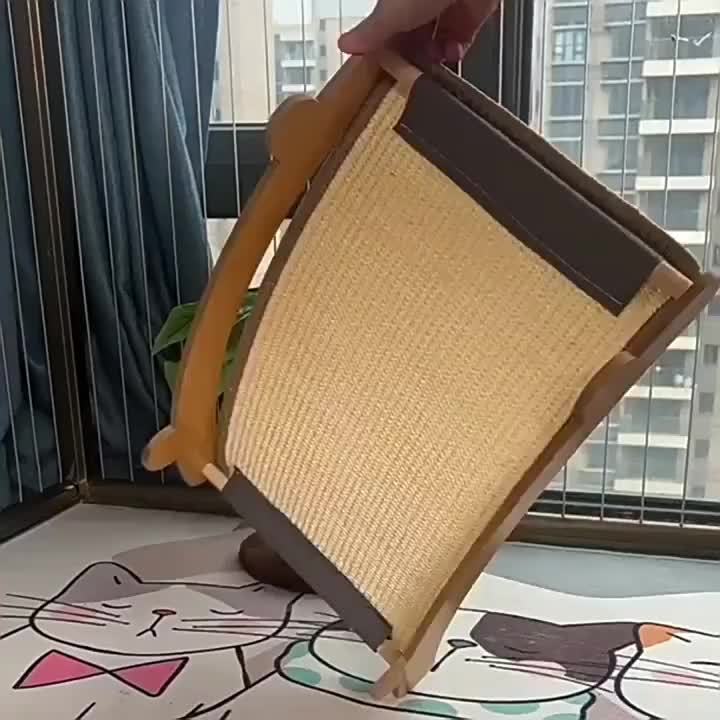 Sisal Cat Scratching Board and Lounge Bed for Indoor Cats, Integrated Sofa-Style Pet Scratcher for Daily Claw Scratching and Rest