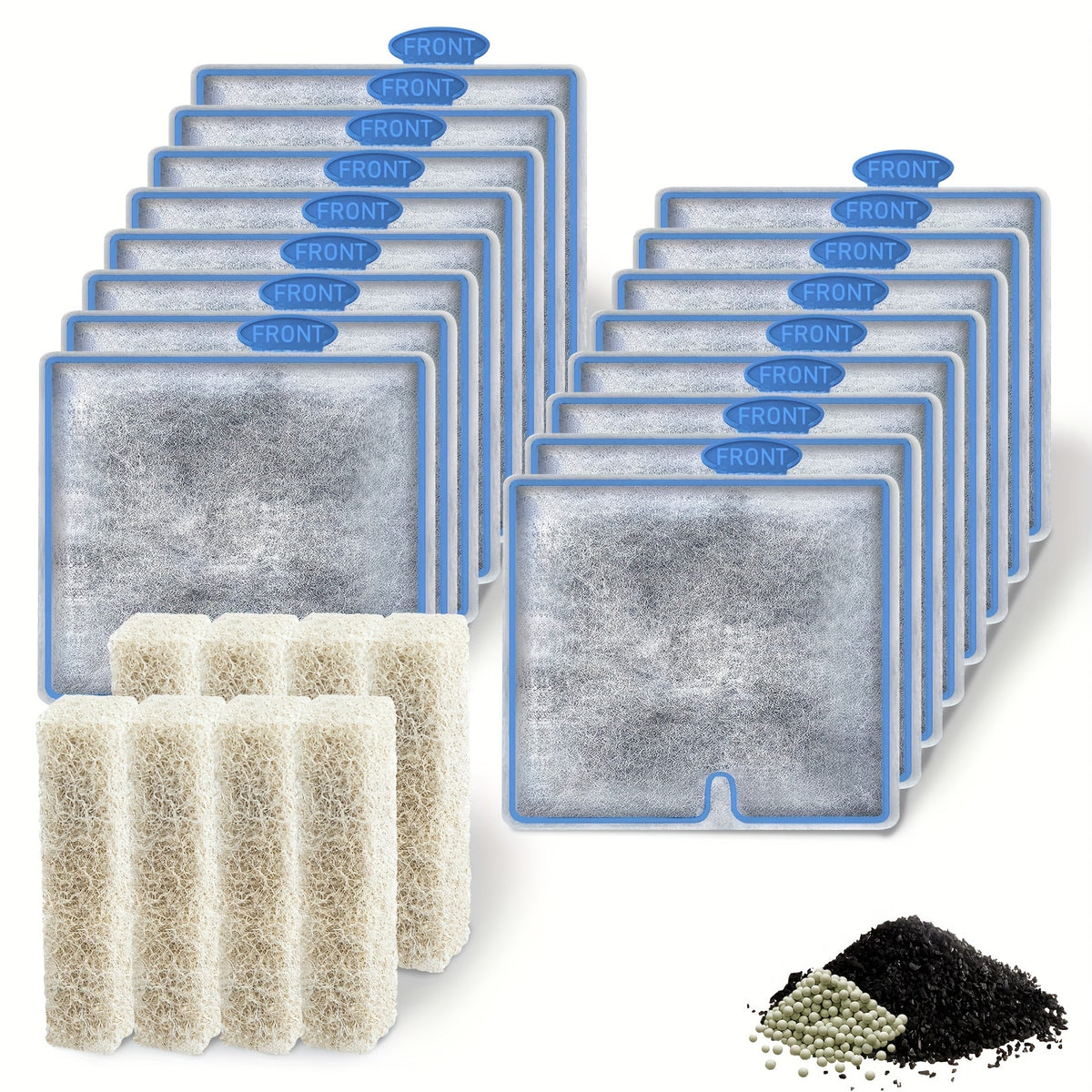 Aquarium Filter Cartridges for Aqueon QuietFlow 10, Medium Replacement Filters with Filter Pads for Fish Tank Care, 4/8/16 Packs
