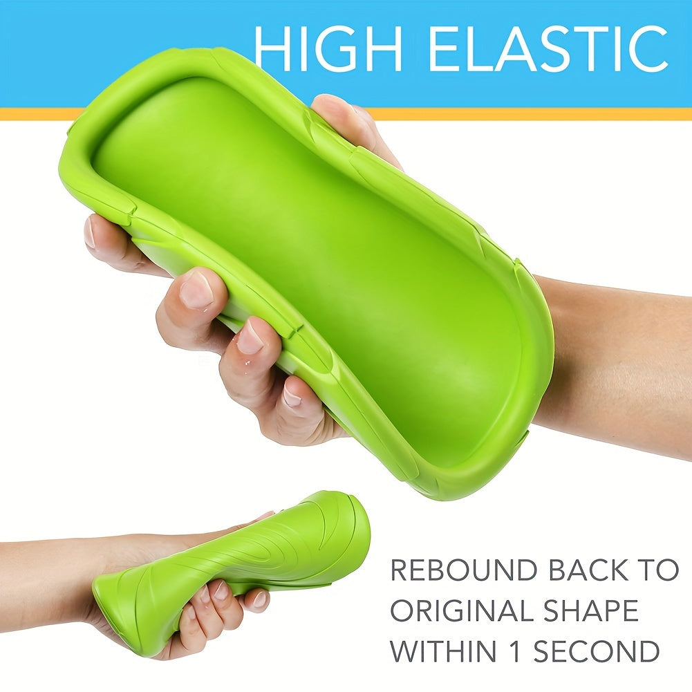 Rubber Dog Flying Disc Set, 2 Pack Approx. 7 Inch Floating Fetch Toys in Orange and Green for Supervised Outdoor Retrieval and Beach Play