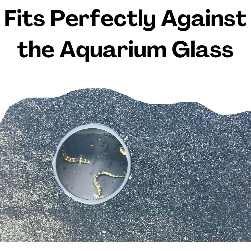 Aquarium Underground Tunnel Cave with Viewing Window, Curved Under Gravel Fish Hideout for Corydoras, Kuhli Loaches and Shrimp, Black or White