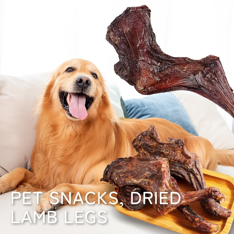 Dried Lamb Leg Dog Chew 100g, Air-Dried Bone-In Lamb Treat for Supervised Chewing Sessions, At-Home Rewards and Dog Owner Gift Baskets