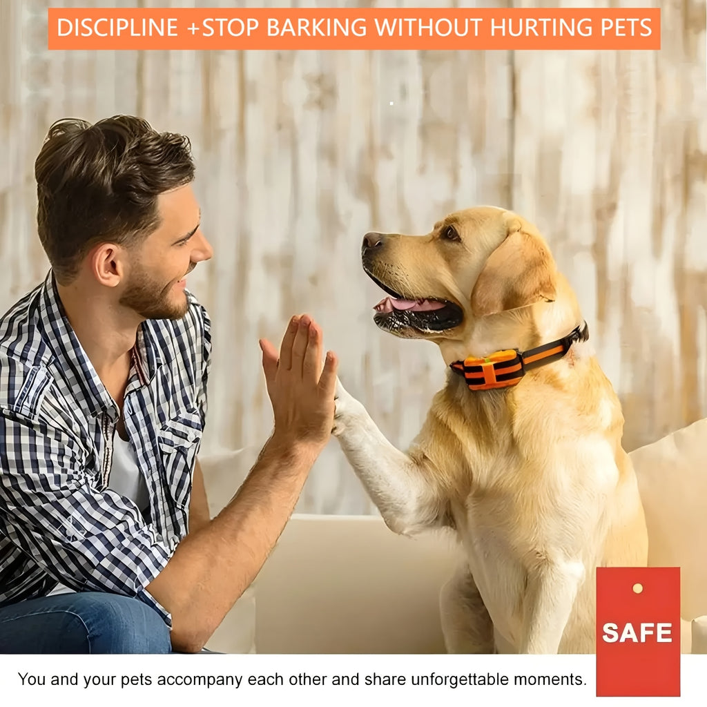 Dog Training Collar with 9-Level Adjustment, Rechargeable Remote E Collar with Tone, Vibration and Static Stimulation Modes in Red or Black