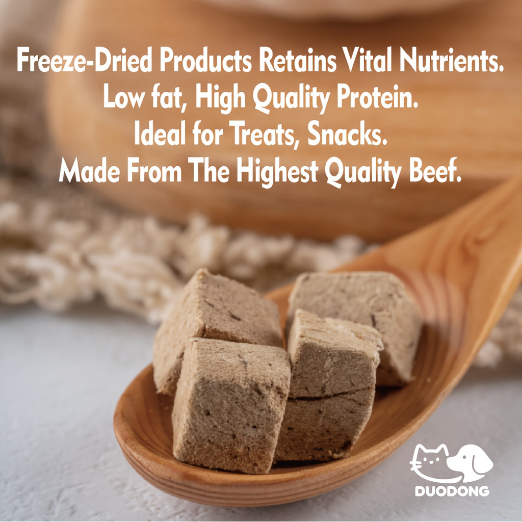 Freeze-Dried Beef Liver Dog Treats, Single-Ingredient Grain-Free Training Rewards and Gluten-Free Snacks in 50g, 150g or 300g Pack Options