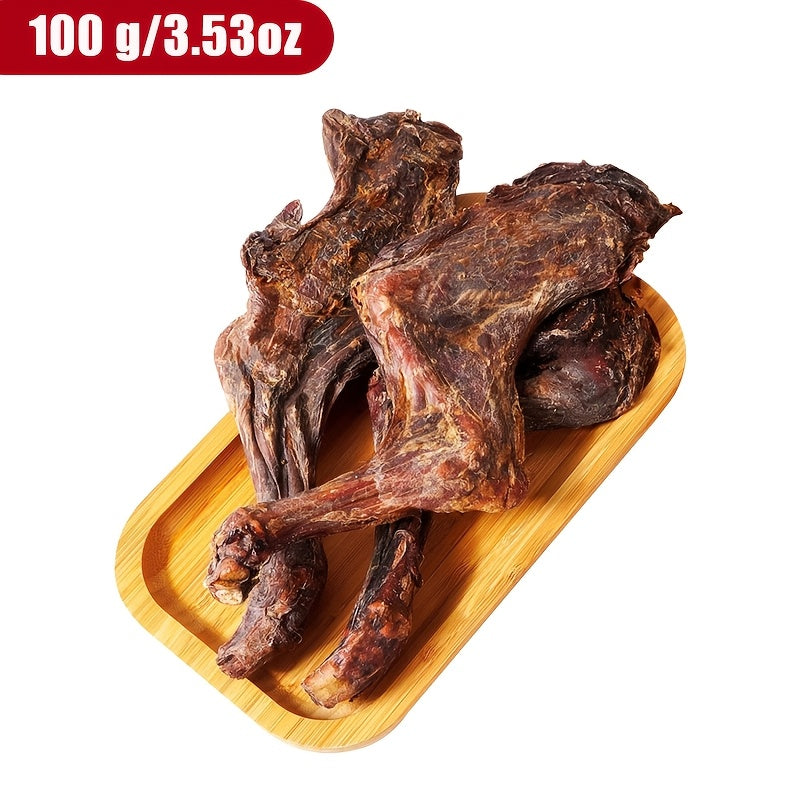 Dried Lamb Leg Dog Chew 100g, Air-Dried Bone-In Lamb Treat for Supervised Chewing Sessions, At-Home Rewards and Dog Owner Gift Baskets