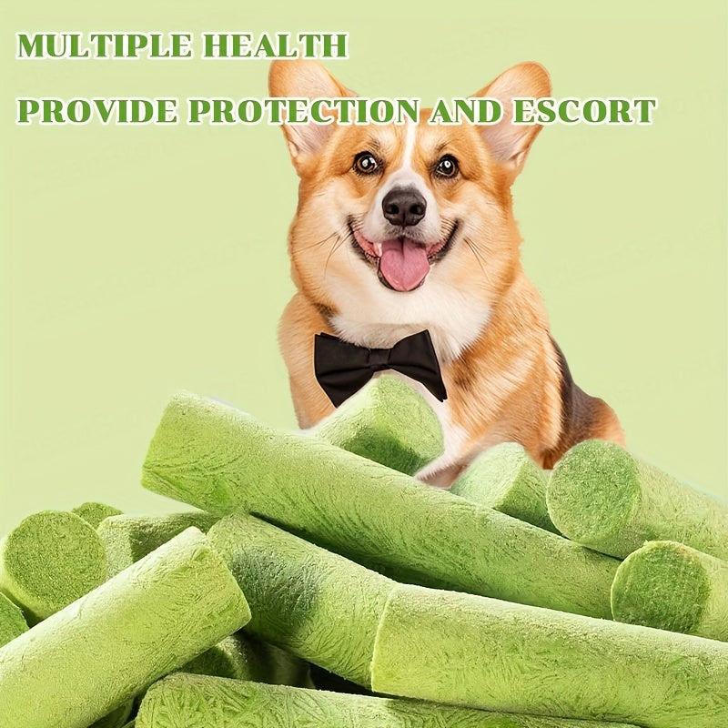 Freeze-Dried Dog Grass Chew Sticks, 15 Count Canine Treat Pack for Supervised Snack Time, Everyday Rewards and Dog Lover Gift Baskets