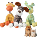 Plush Squeaky Dog Toy Pack for Small Dogs and Puppies, 2 or 3 Piece Pet Play Set for Supervised Gentle Chewing and Everyday Interactive Play