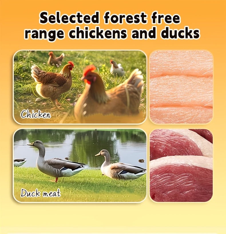Duck and Egg Yolk Dog Treats 100g, Air-Dried Mixed Jerky Slices with Firm Chewy Texture for Supervised Rewards and Everyday Snack Time