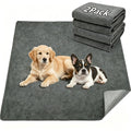 Washable Pee Pads for Dogs 2 Pack, Four-Layer Reusable Non-Slip Puppy Training and Whelping Mats in Six Sizes for Crates, Playpens and Floors