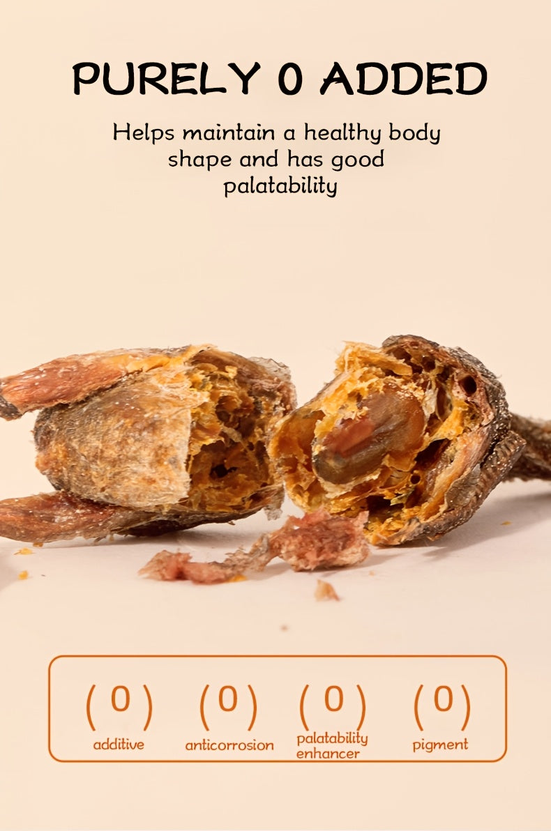 Freeze Dried Quail Cat Treats, Crunchy Single-Ingredient Pet Snacks for Cats and Dogs, Bite-Size Morsels for Supervised Treat Time and Training Rewards