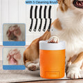 Dog Paw Cleaner Cup with Soft Bristles, Portable Semi-Automatic Pet Paw Washer for Dogs and Cats After Muddy Walks, Car Trips and Outdoor Play, No Battery Required