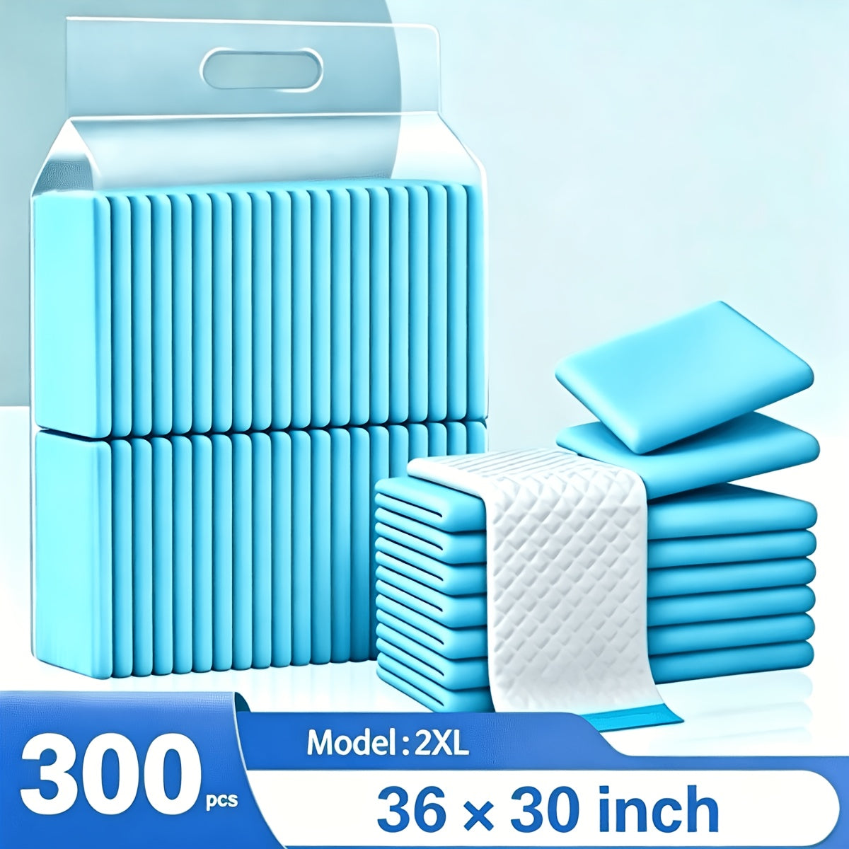 Pet Training Pads 36 x 30 or 24 x 24 Inches, Thick Disposable Absorbent Puppy Pee Pads with Leak Protection and Odor Control, 50 to 300 Count Options