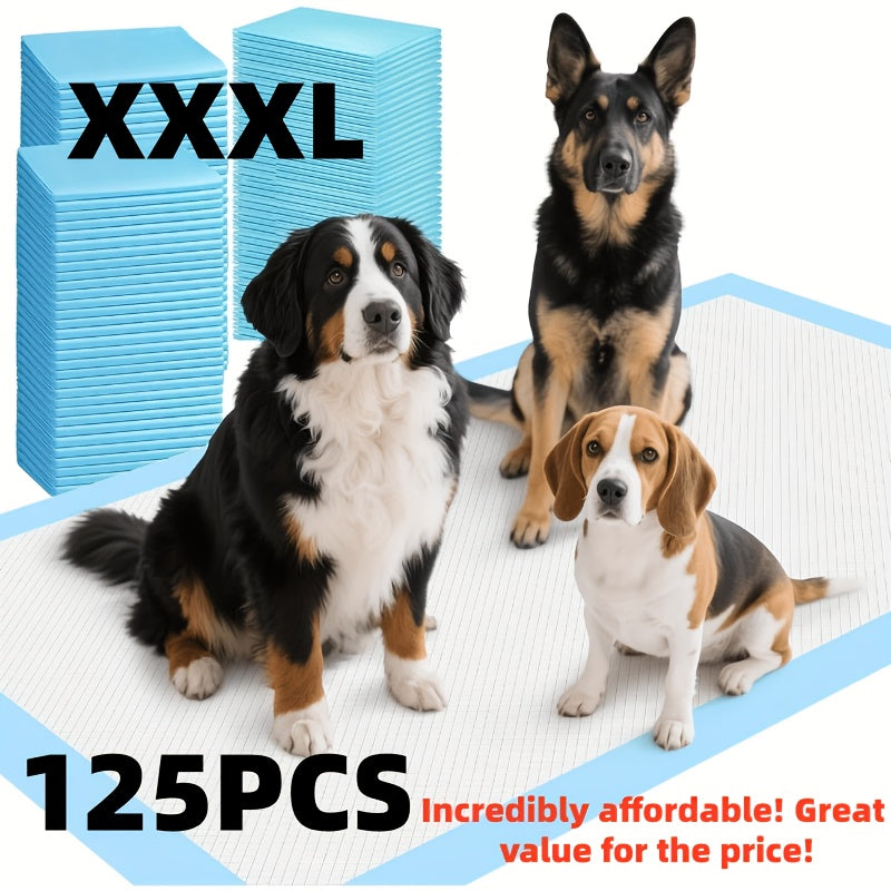 Disposable Puppy Pads with 6-Layer Absorbent Design, Heavy-Duty 125 Count or 35 x 29 Inch 98+2 Pack Options for Indoor Dog Potty Training