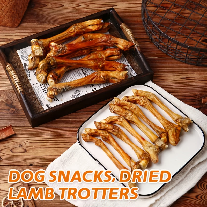 Lamb Trotter Dog Chew, Air-Dried Sheep Hooves for Supervised Chewing Sessions, Animal-Based Treat for At-Home Dog Enrichment