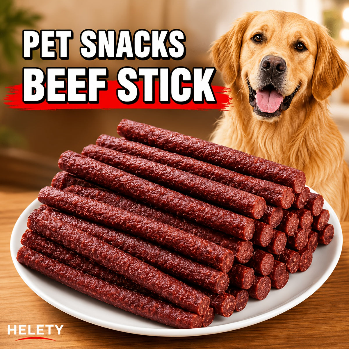 Beef Jerky Dog Treat Sticks, 100g or 100g + 100g Pack Options for Supervised Chewing, Everyday Training Rewards and Dog Gift Baskets