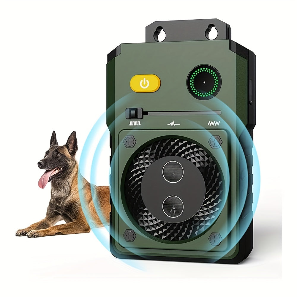Ultrasonic Bark Box with Dual Sonic Emitters, Rechargeable Dog Bark Control Device with 3 Modes and Listed 50ft Range for Supervised Use