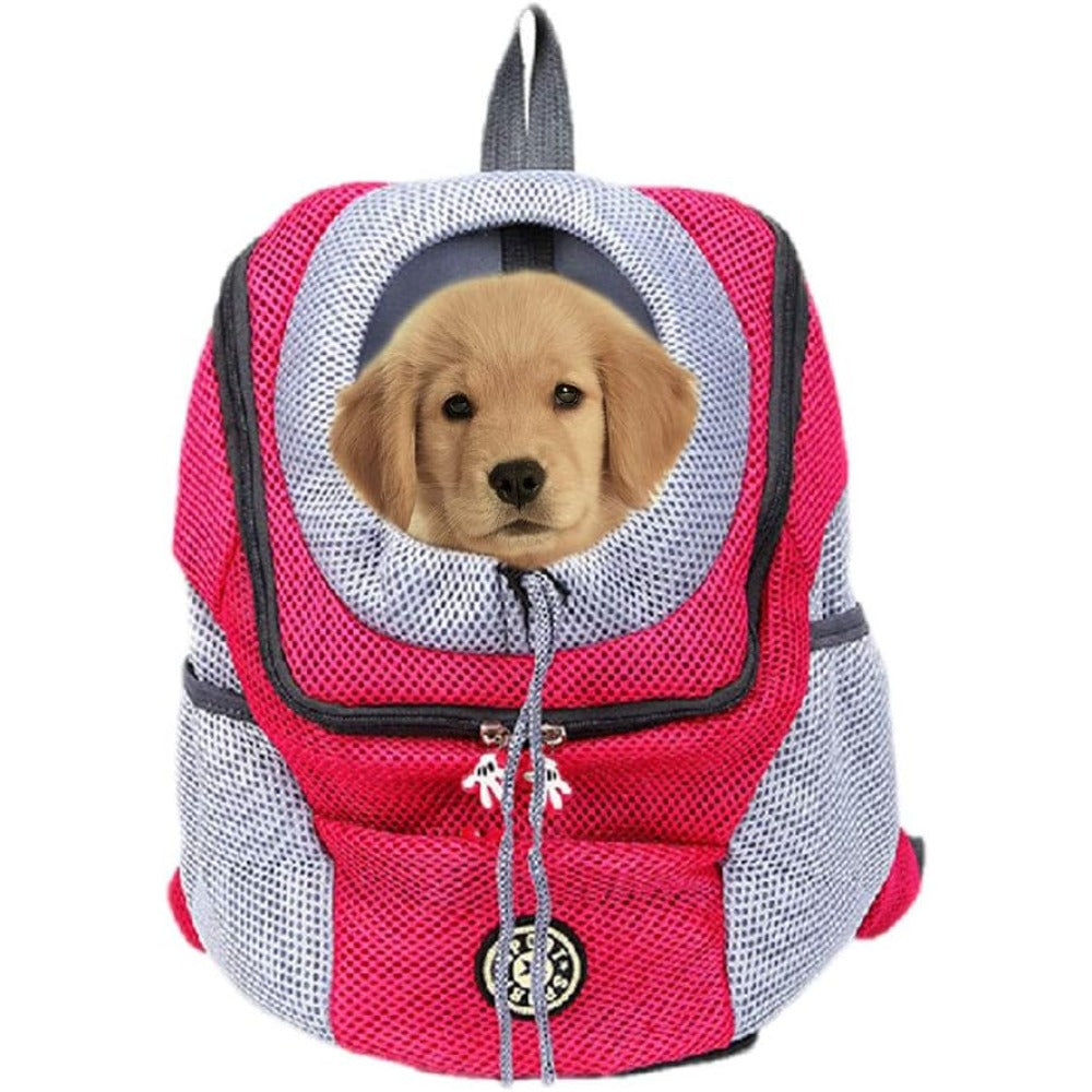 Legs Out Dog Backpack Carrier for 13-17 lb Pets, Medium Breathable Front Carrier with Adjustable Neck Cushion and Safety Leash for Walks and Travel