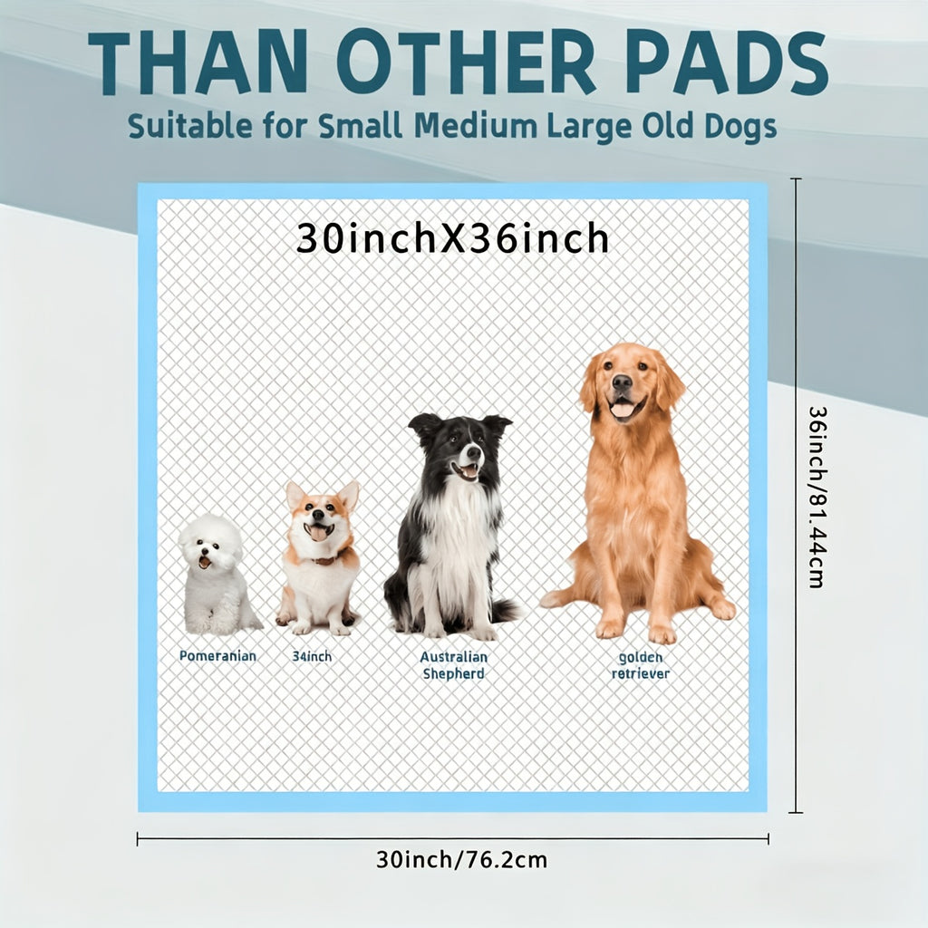 Pet Training Pads 36 x 30 or 24 x 24 Inches, Thick Disposable Absorbent Puppy Pee Pads with Leak Protection and Odor Control, 50 to 300 Count Options