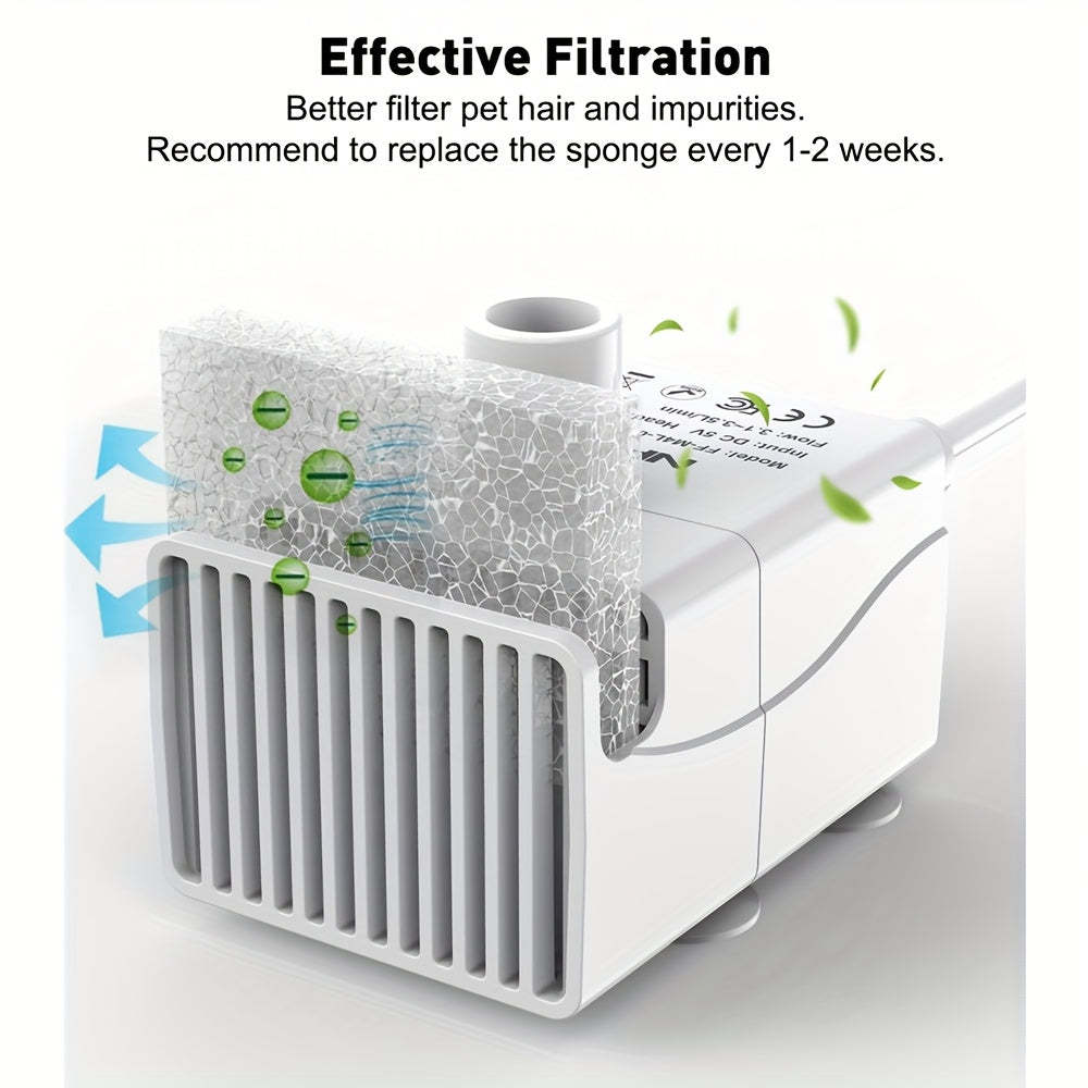 Dog Water Fountain Replacement Pump for NPET DF10 and DF30 Models, White Spare Water Pump Component for Compatible Pet Drinking Fountain Maintenance