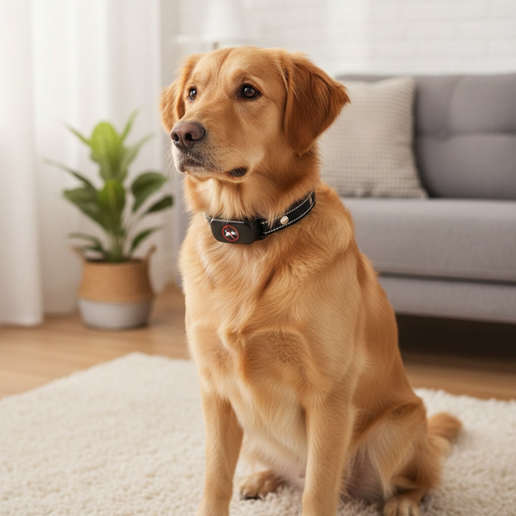 Automatic Dog Bark Collar with Adjustable Black Strap, 3 Listed Modes and Digital Display for Owner-Supervised Bark Control Training