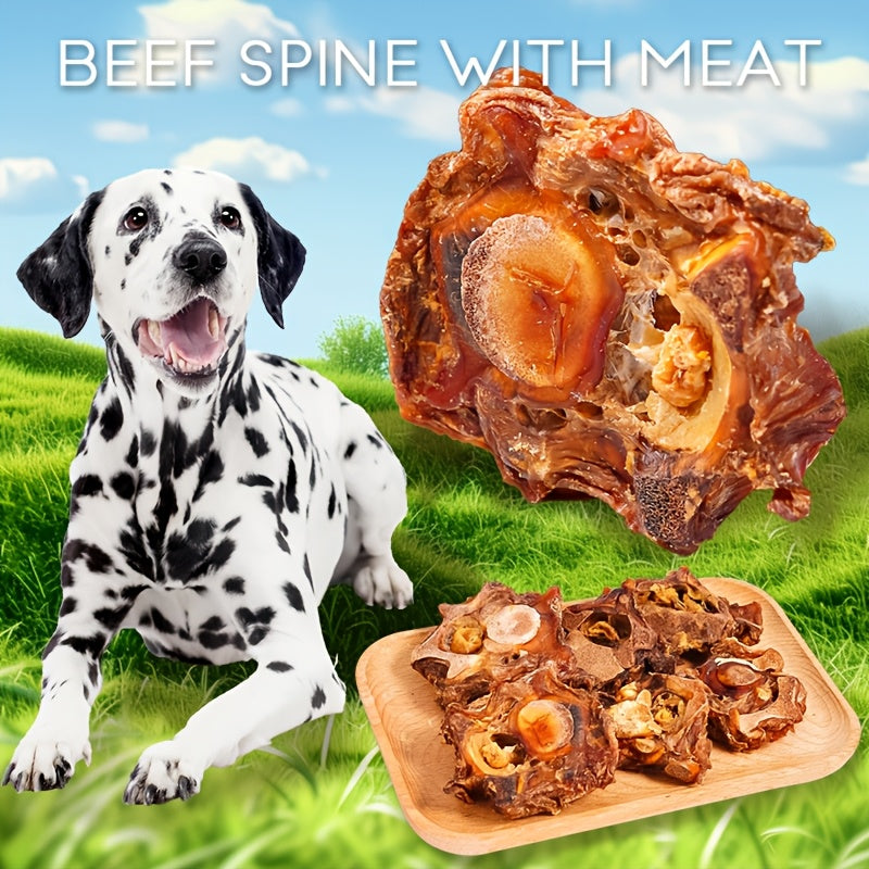 Beef Backbone Dog Chew Treat, 100g Pet Bone Snack for Supervised Chewing Sessions, Everyday Reward Routines and Holiday Dog Gift Baskets