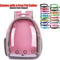 Transparent Capsule Cat Backpack, Breathable Portable Pet Carrier for Everyday Outings and Vet Visits, One-Size Pink and Black Style Options